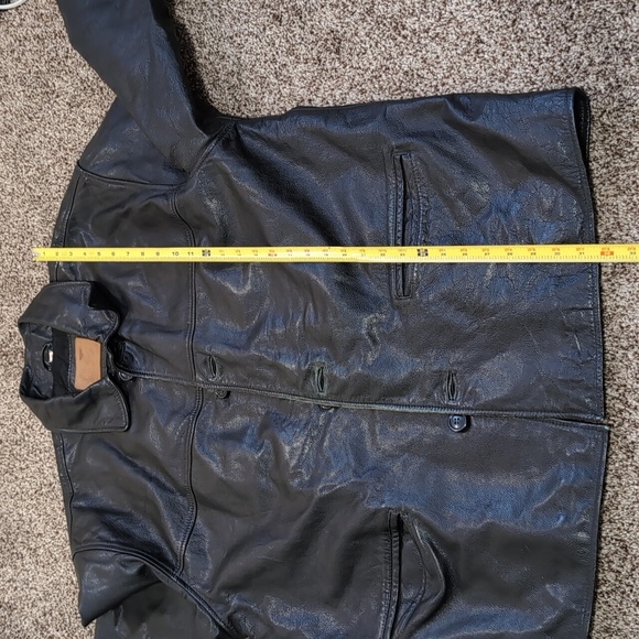 Leather Jacket The Olde Hide House Vintage Leather Jacket Men's Large - Picture 5 of 16